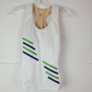 Tail Women's Sports Bra Tennis Golf XS White Green Stripes Athletic